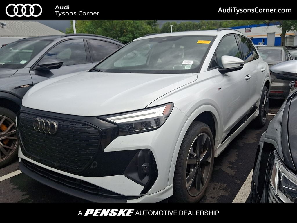 Glacier White 2024 Audi Q4 e-tron SUV / Crossover All-Wheel Drive Automatic