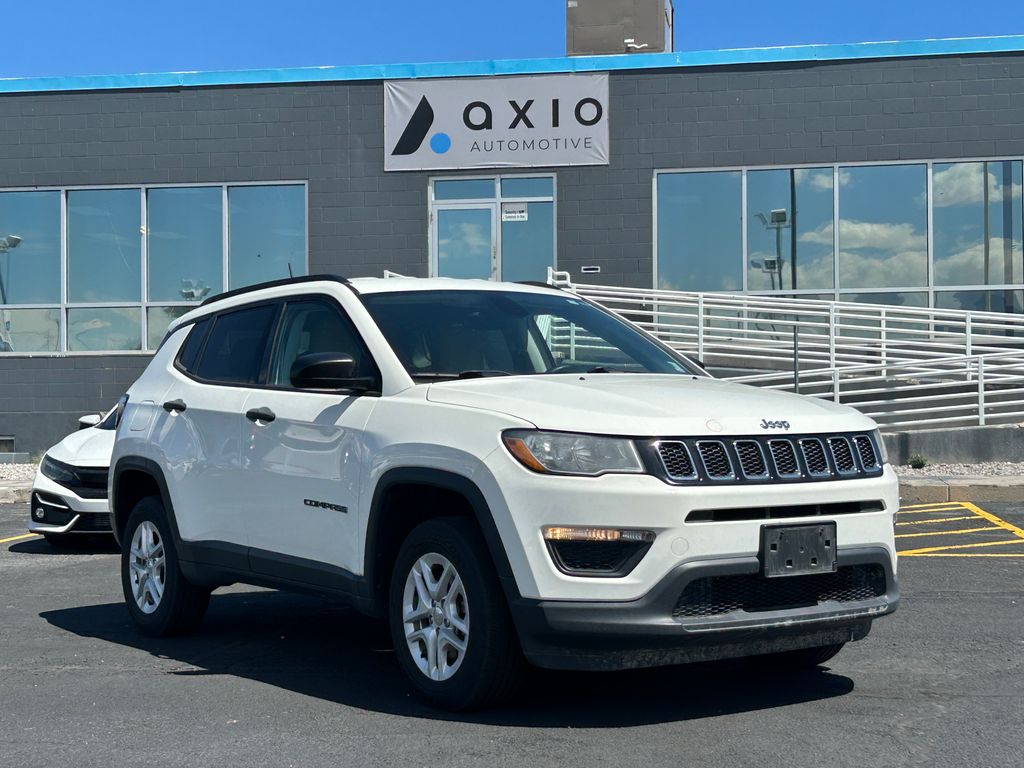 White Clearcoat 2018 Jeep Compass SUV / Crossover Four-Wheel Drive 9-Speed Automatic