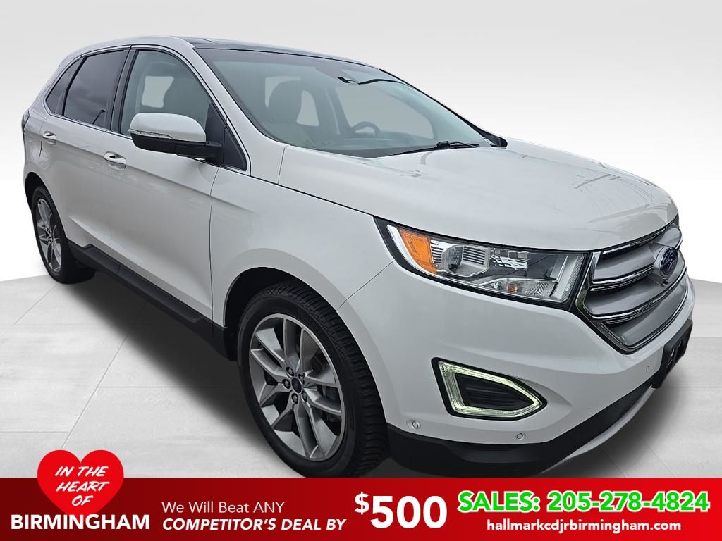 White Platinum Clearcoat Metallic 2015 Ford Edge SUV / Crossover Front-Wheel Drive 6-Speed Automatic
