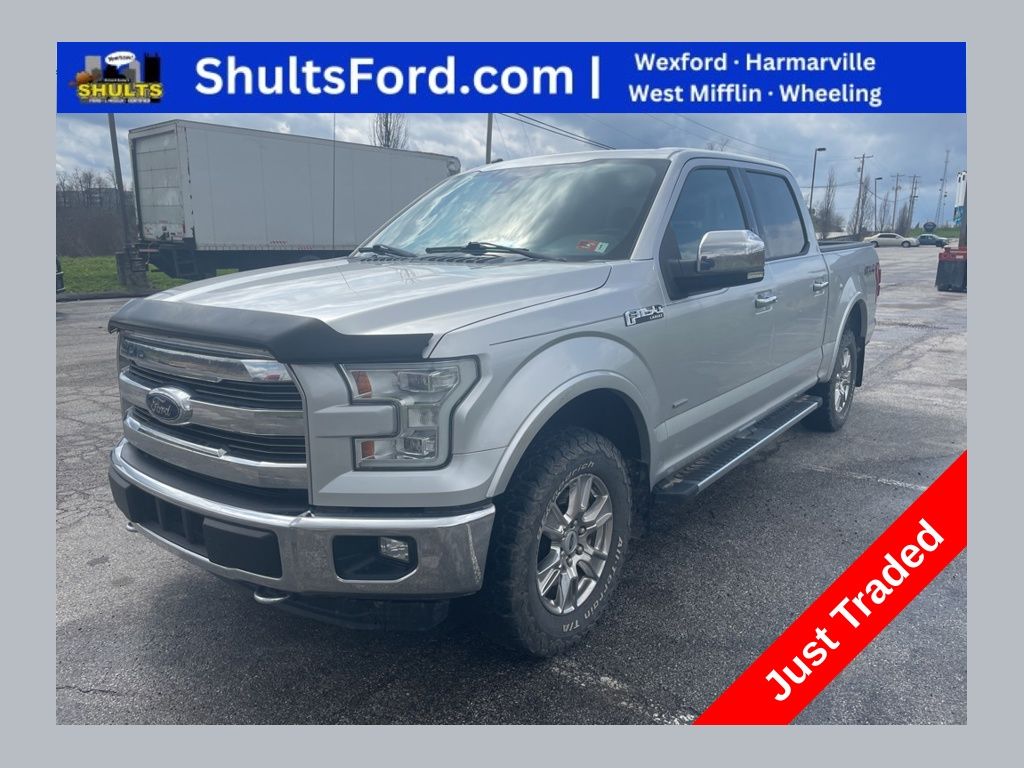 Ingot Silver 2016 Ford F-150 Lariat SuperCrew 4WD Pickup Truck Four-Wheel Drive 6-Speed Automatic