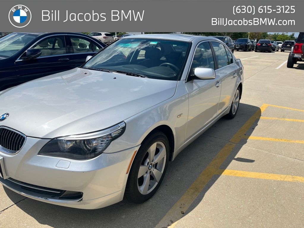 Titanium Silver Metallic 2008 BMW 5 Series Sedan All-Wheel Drive Automatic