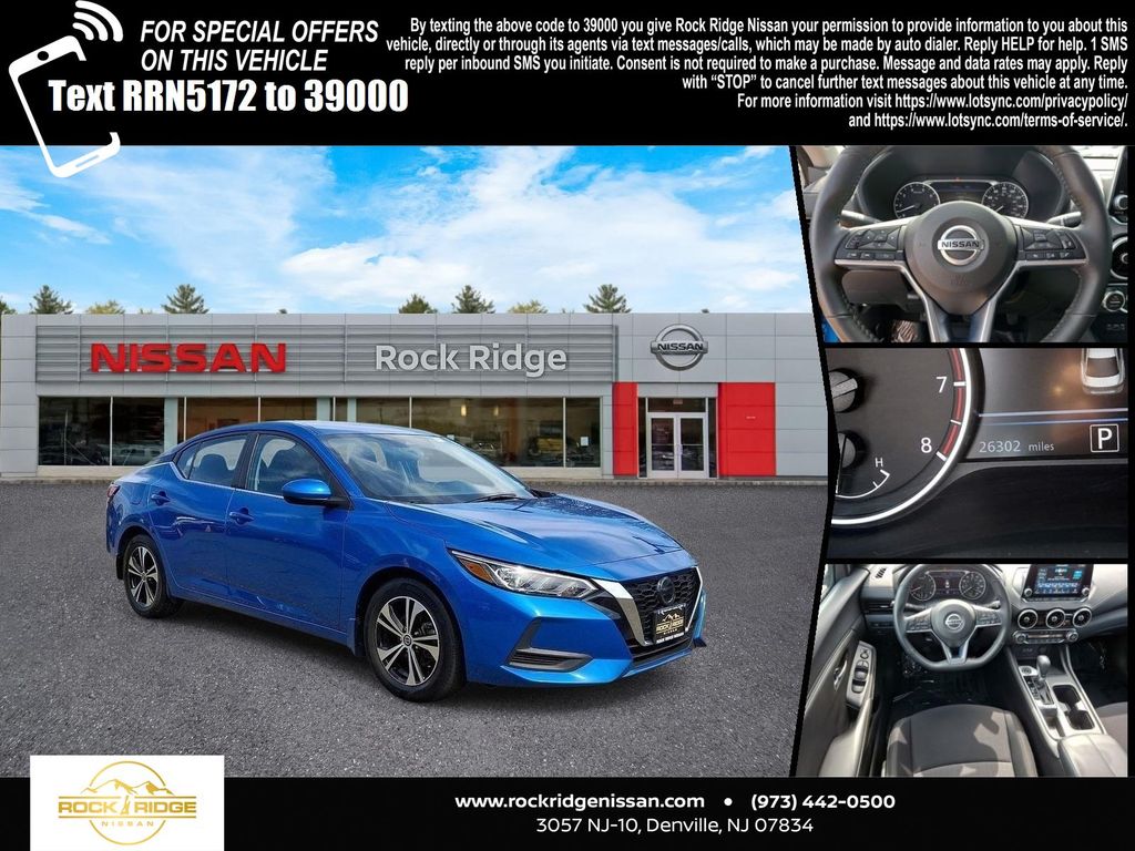 Electric Blue Metallic 2023 Nissan Sentra Sedan Front-Wheel Drive Continuously Variable Transmission