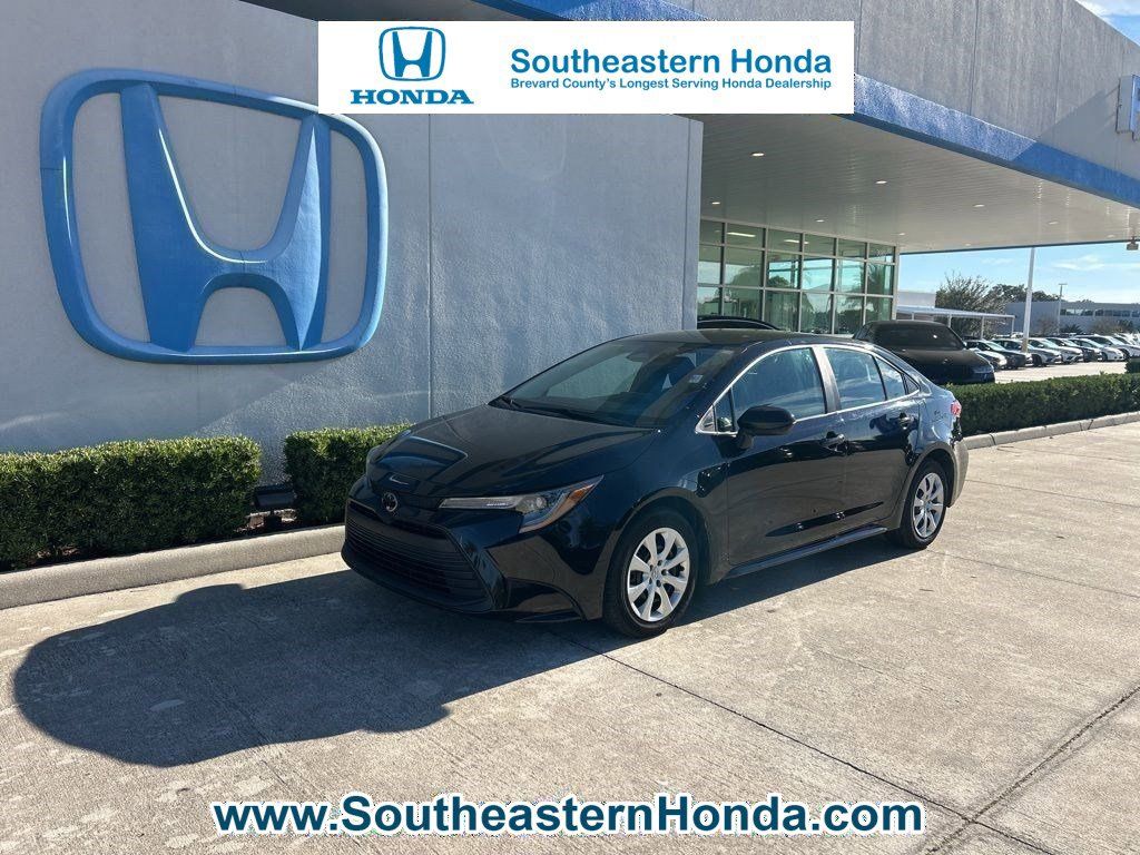 Midnight Black Metallic 2024 Toyota Corolla LE FWD Sedan Front-Wheel Drive Continuously Variable Transmission