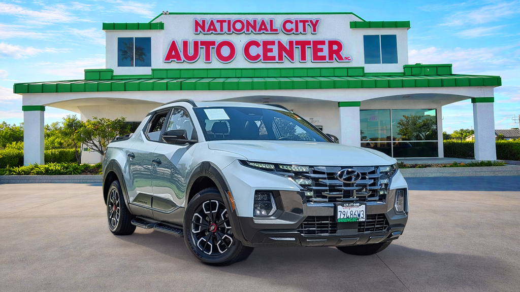 Blue / Stone 2024 Hyundai Santa Cruz Pickup Truck All-Wheel Drive Automatic