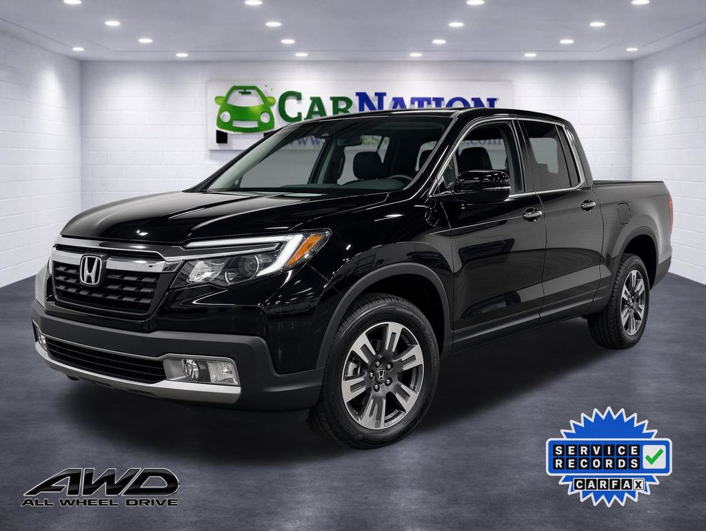 Black 2017 Honda Ridgeline Pickup Truck All-Wheel Drive 6-Speed Automatic