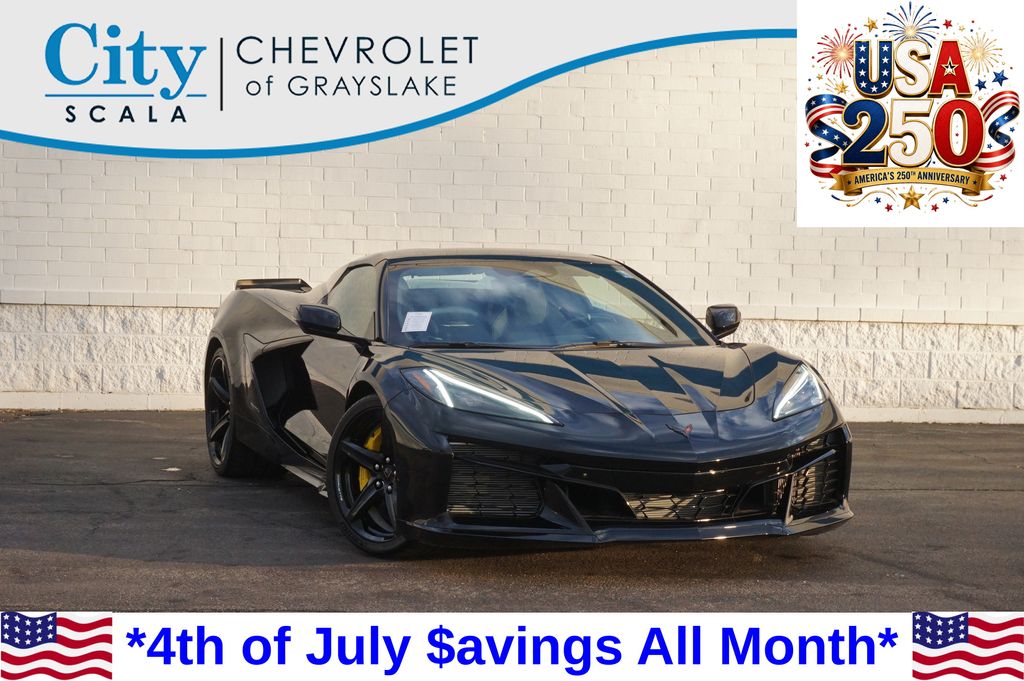 Black 2025 Chevrolet Corvette E-Ray Convertible All-Wheel Drive 8-Speed Dual Clutch