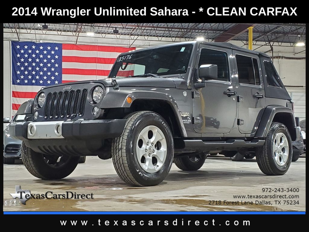 Gray (Granite Crystal Metallic Clearcoat) 2014 Jeep Wrangler Unlimited Sahara 4WD SUV / Crossover Four-Wheel Drive 6-Speed Manual
