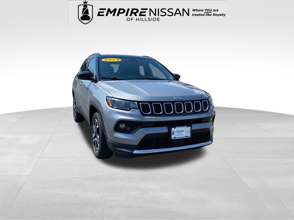 Silver 2024 Jeep Compass SUV / Crossover Four-Wheel Drive 8-Speed Automatic