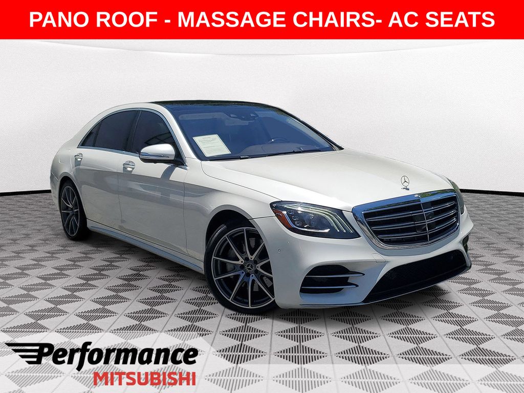 White 2019 Mercedes-Benz S-Class Sedan Rear-Wheel Drive 9-Speed Automatic