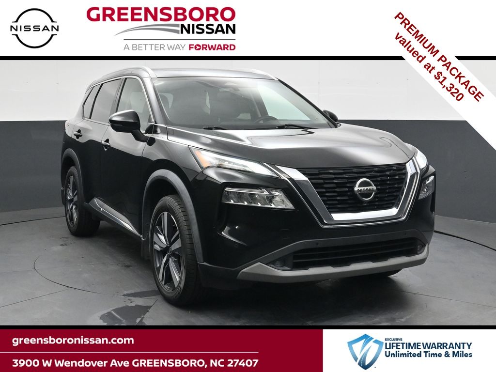 Super Black 2021 Nissan Rogue SUV / Crossover Front-Wheel Drive Continuously Variable Transmission