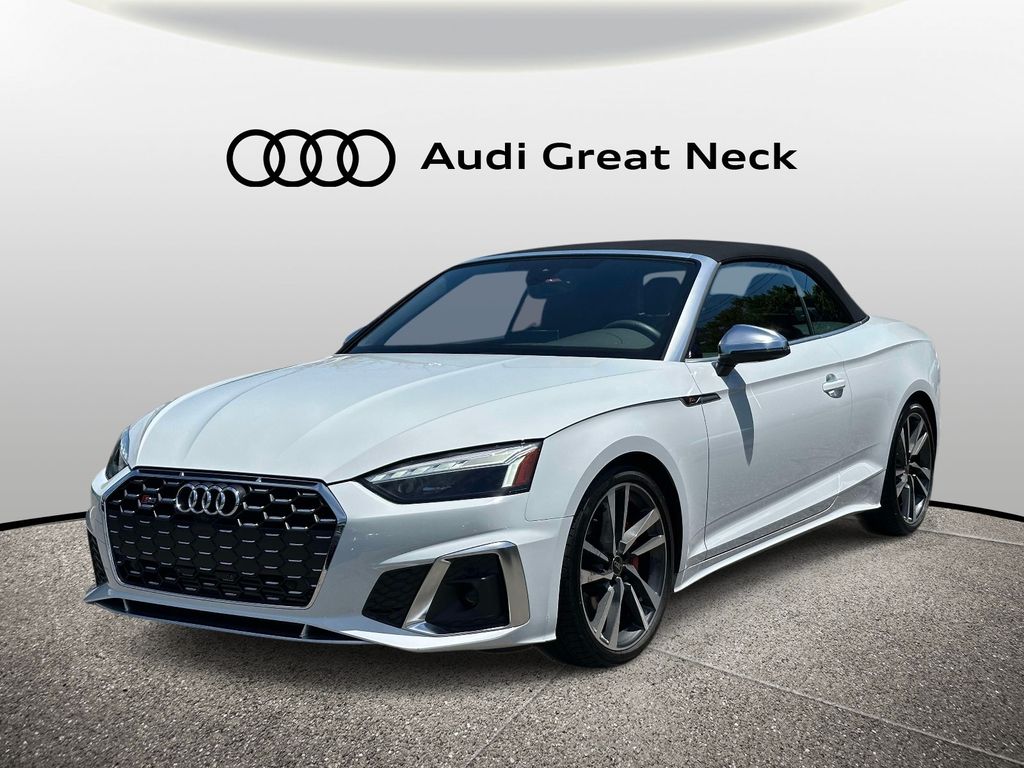 Ibis White/Black Roof 2023 Audi S5 Convertible All-Wheel Drive 8-Speed Automatic