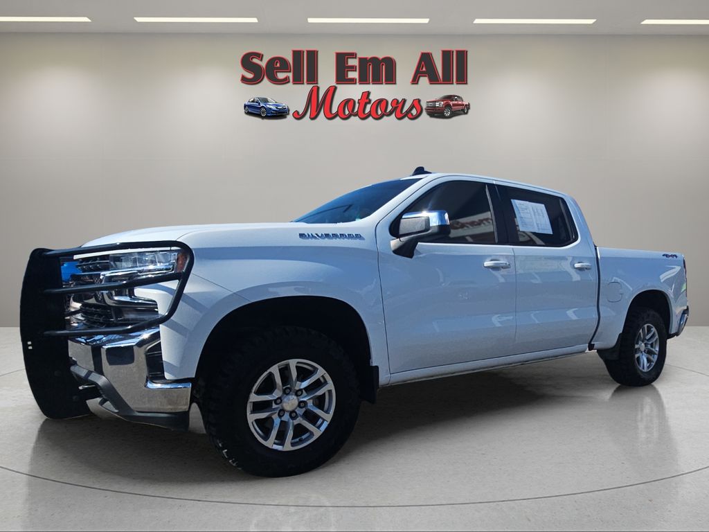 Summit White 2021 Chevrolet Silverado 1500 LT Crew Cab 4WD Pickup Truck Four-Wheel Drive Automatic
