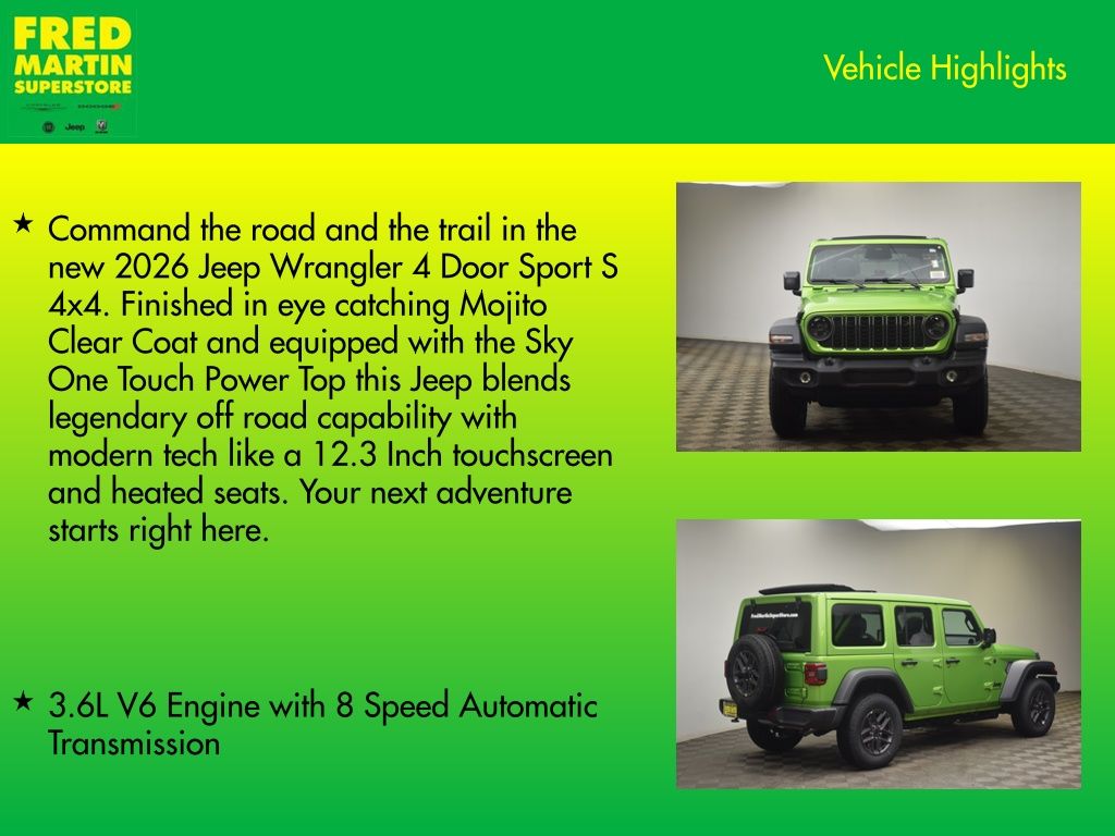 new 2026 Jeep Wrangler car, priced at $49,768