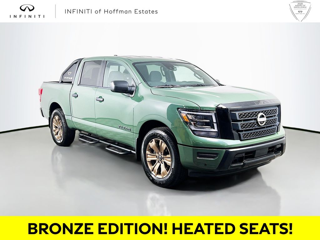 Tactical Green Metallic 2024 Nissan Titan SV Crew Cab RWD Pickup Truck 4X2 9-Speed Automatic