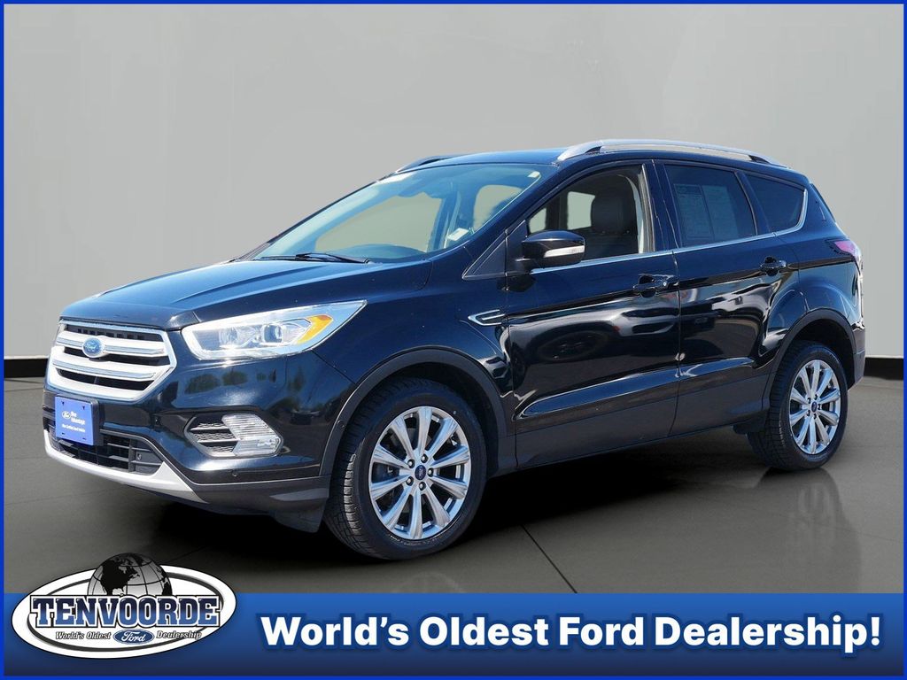 Black 2018 Ford Escape Titanium AWD SUV / Crossover All-Wheel Drive 6-Speed Automatic