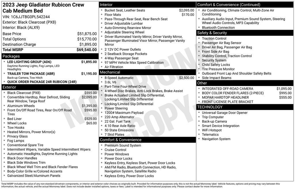 Used Car 2023 Jeep Gladiator  Rubicon For Sale Under $40,000 In Austin, Texas