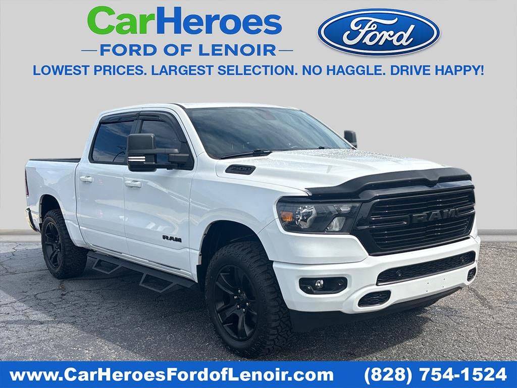 Bright White Clearcoat 2020 RAM 1500 Pickup Truck Four-Wheel Drive 8-Speed Automatic
