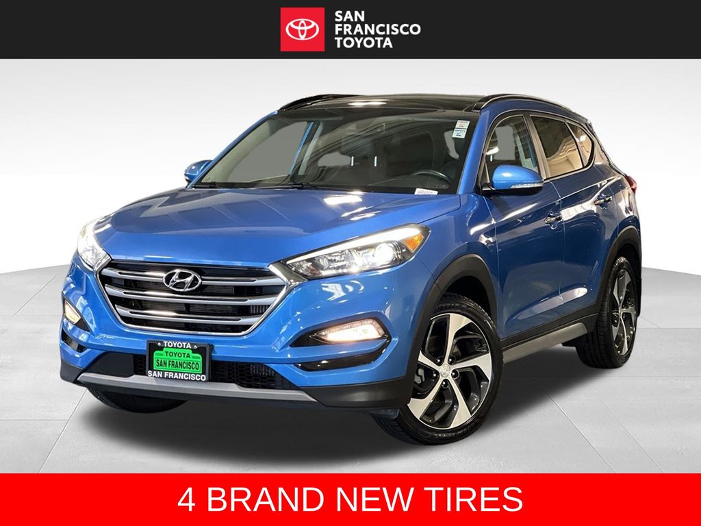 Caribbean Blue 2018 Hyundai Tucson SUV / Crossover All-Wheel Drive 7-Speed Automatic