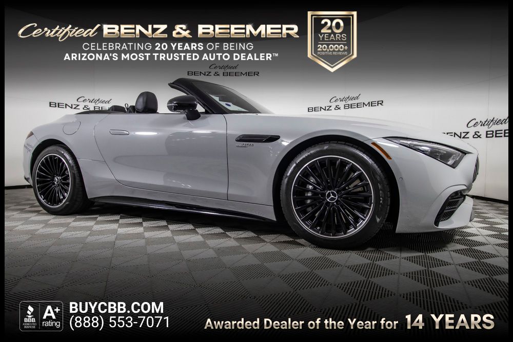 Gray 2025 Mercedes-Benz SL-Class Convertible Rear-Wheel Drive 9-Speed Automatic