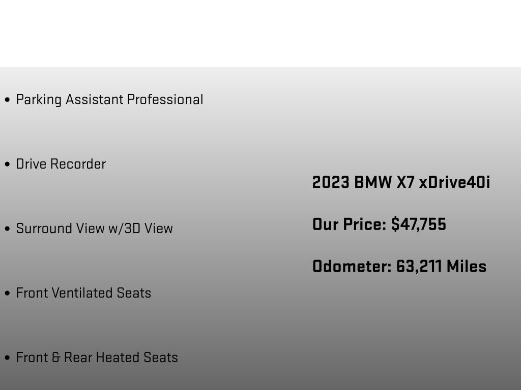 2023 BMW X7 xDrive40i Black at Klick Lewis Buick Chevrolet