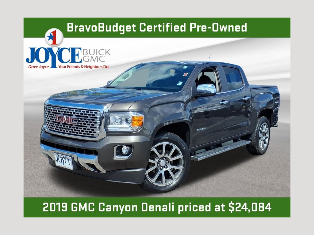 Smokey Quartz Metallic 2019 GMC Canyon Pickup Truck Four-Wheel Drive 8-Speed Automatic