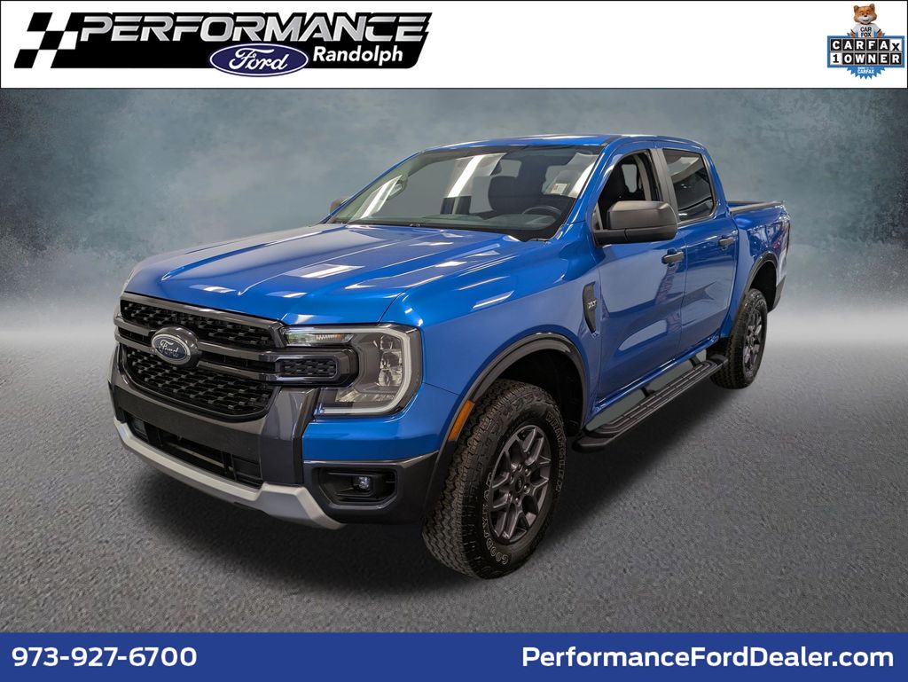 Velocity Blue Metallic 2024 Ford Ranger Pickup Truck Four-Wheel Drive Automatic