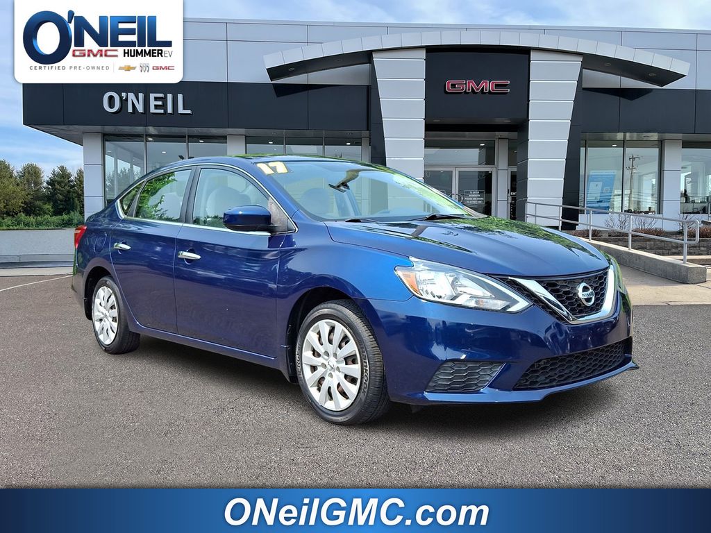 Deep Blue Pearl 2017 Nissan Sentra Sedan Front-Wheel Drive Continuously Variable Transmission