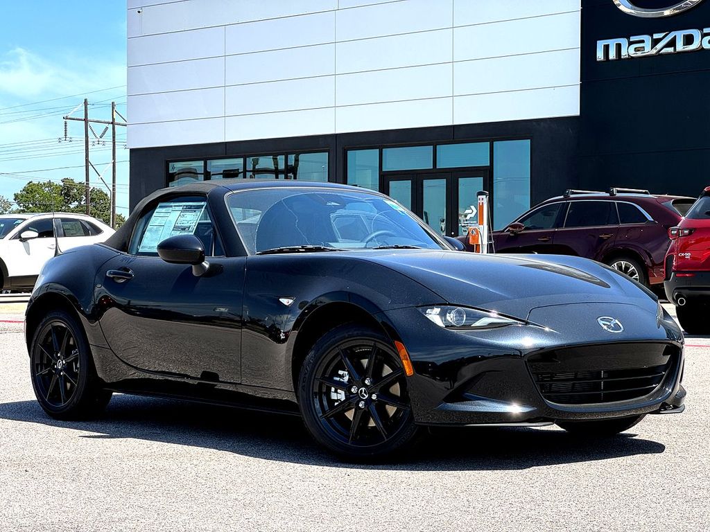 Jet Black 2026 Mazda MX-5 Miata Convertible Rear-Wheel Drive 6-Speed Manual