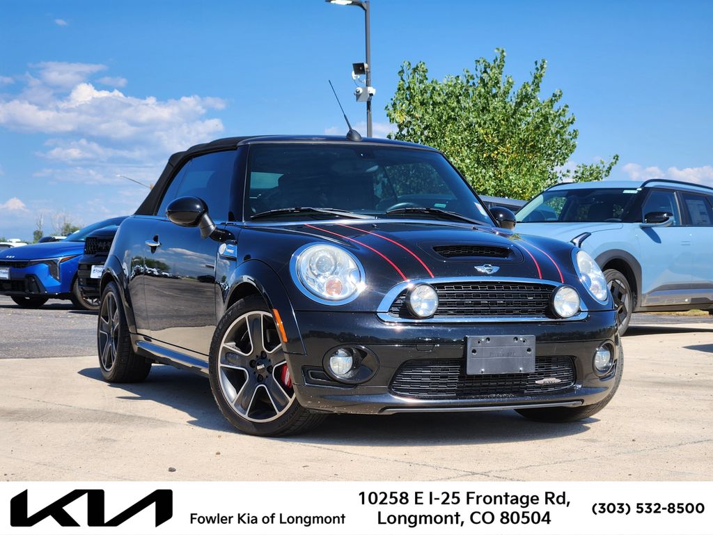 Midnight Black Metallic 2010 MINI Cooper Convertible Front-Wheel Drive 6-Speed Manual Overdrive