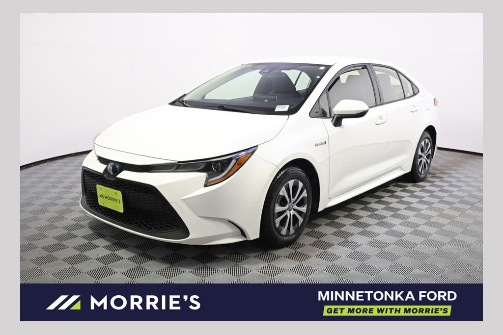 Super White 2021 Toyota Corolla Hybrid LE FWD Sedan Front-Wheel Drive Continuously Variable Transmission