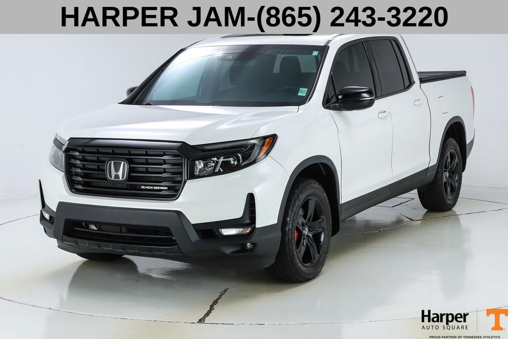 Platinum White Pearl 2023 Honda Ridgeline Black Edition AWD Pickup Truck All-Wheel Drive 9-Speed Automatic