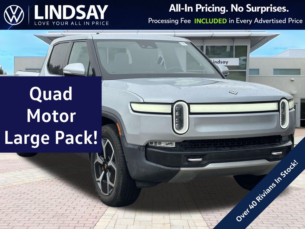 LA Silver 2022 Rivian R1T Launch Edition Crew Cab AWD Pickup Truck All-Wheel Drive 1-Speed Automatic