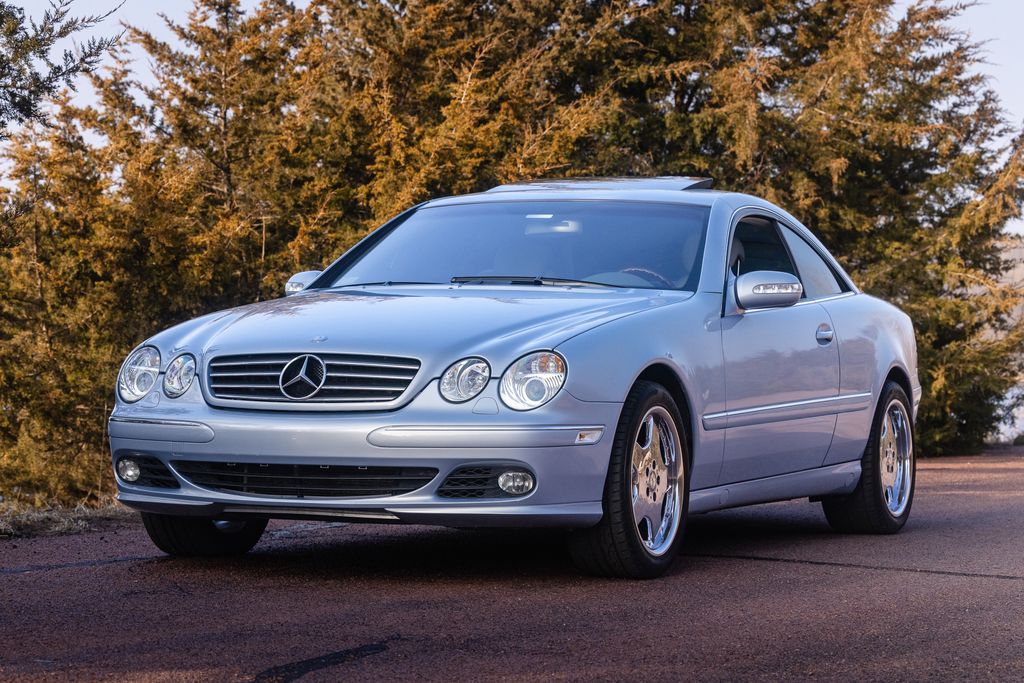 Brilliant Silver Metallic 2004 Mercedes-Benz CL-Class Coupe Rear-Wheel Drive 7-Speed Automatic Overdrive