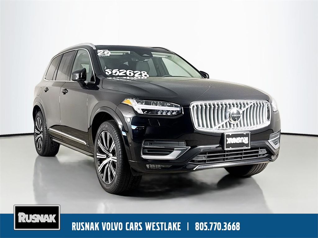 Black 2025 Volvo XC90 B6 Plus Bright Theme 7-Passenger AWD SUV / Crossover All-Wheel Drive Automatic