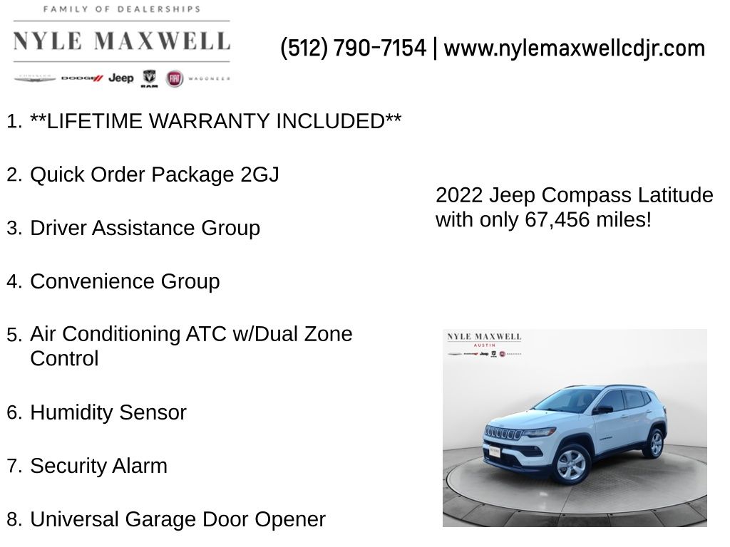 Used Car 2022 Jeep Compass  Latitude For Sale Under $20,000 In Austin, Texas