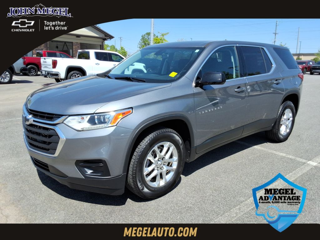 Gray (Satin Steel Metallic) 2019 Chevrolet Traverse LS FWD SUV / Crossover Front-Wheel Drive 9-Speed Automatic