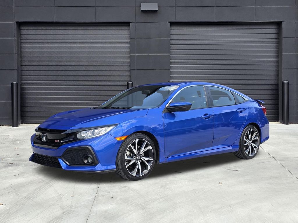 Aegean Blue Metallic 2017 Honda Civic Si Sedan Front-Wheel Drive 6-Speed Manual