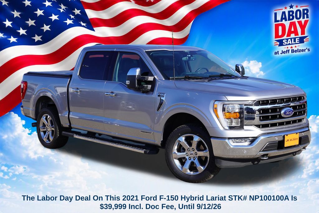 Iconic Silver Metallic 2021 Ford F-150 Pickup Truck Four-Wheel Drive Automatic