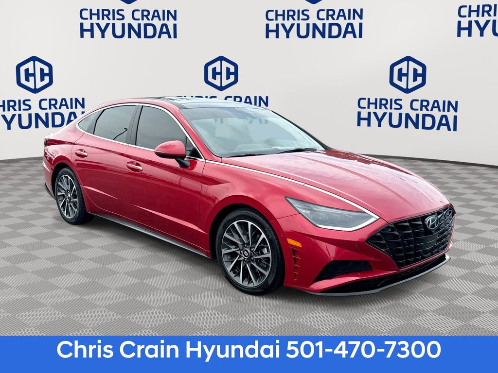 Calypso Red 2020 Hyundai Sonata Sedan Front-Wheel Drive 8-Speed Automatic Overdrive