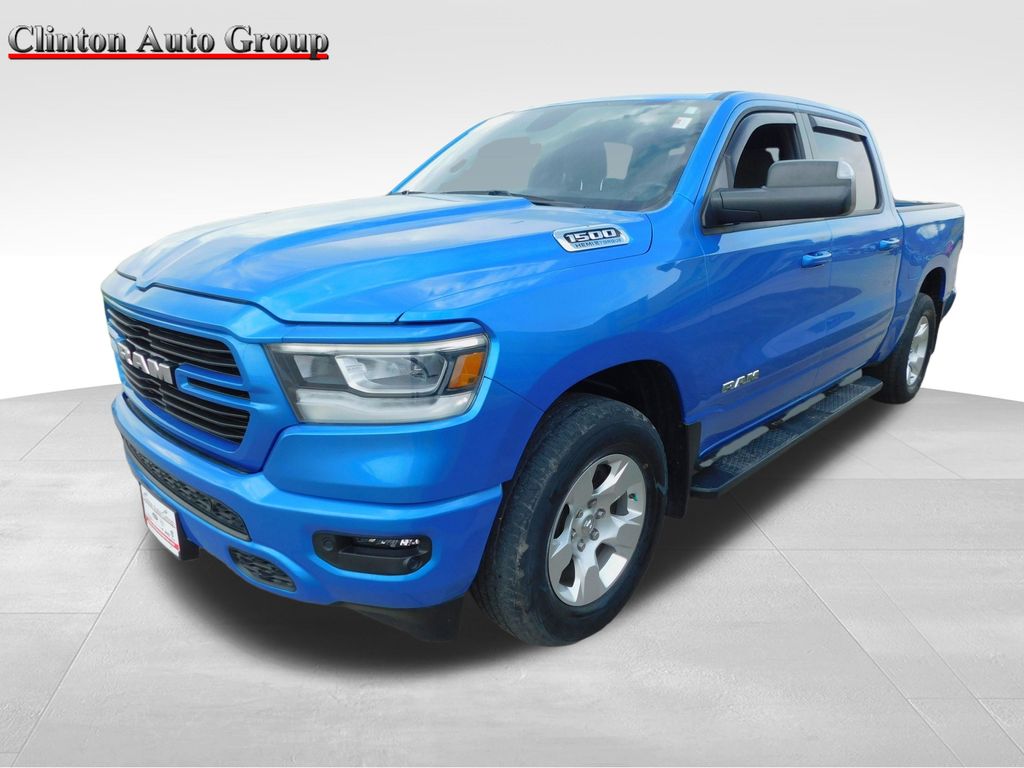 Hydro Blue Pearlcoat 2021 RAM 1500 Pickup Truck Four-Wheel Drive 8-Speed Automatic