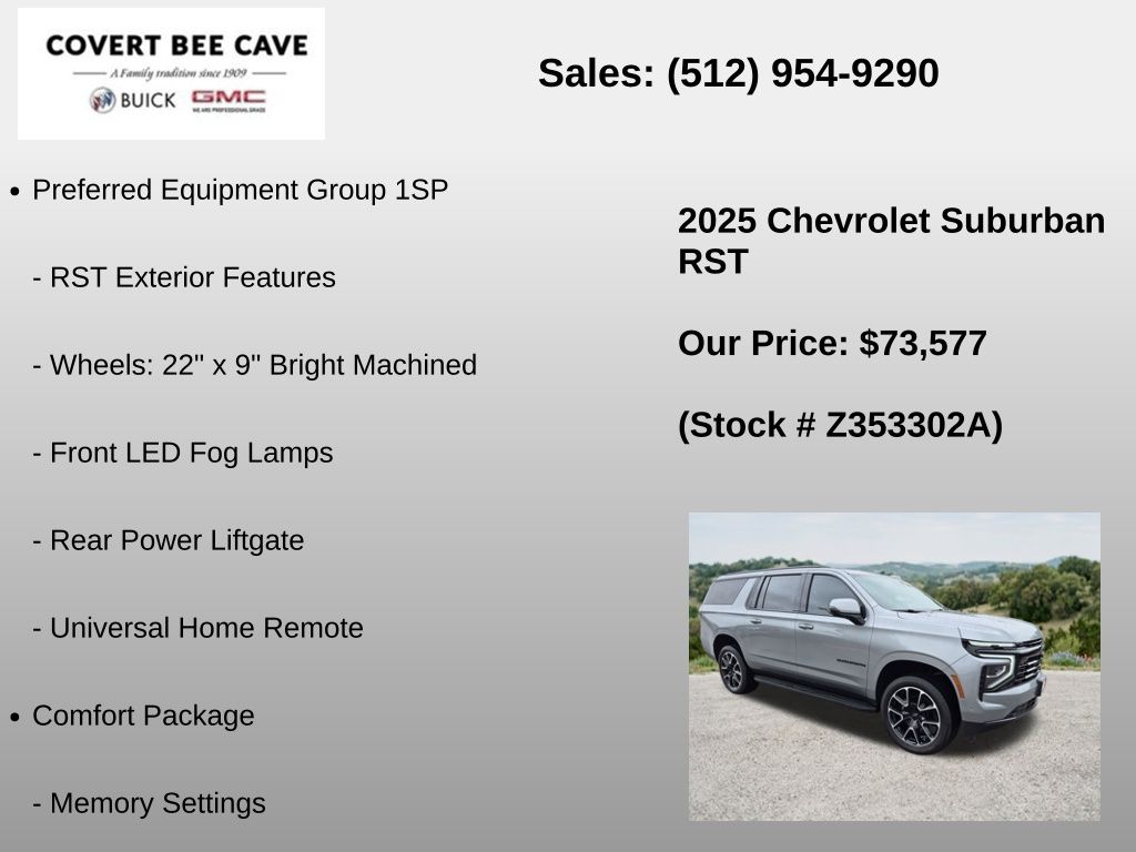 Used Car 2025 Chevrolet Suburban  Rst For Sale Under $80,000 In Austin, Texas