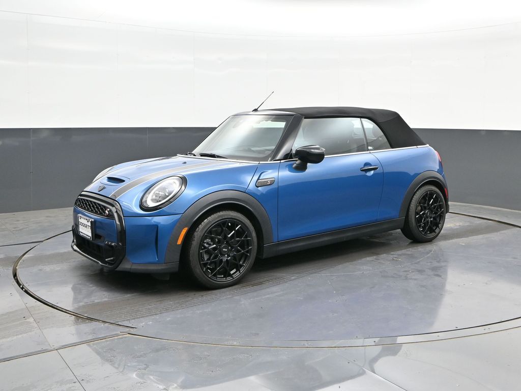 Island Blue Metallic 2023 MINI Cooper S Convertible FWD Convertible Front-Wheel Drive 7-Speed Automatic