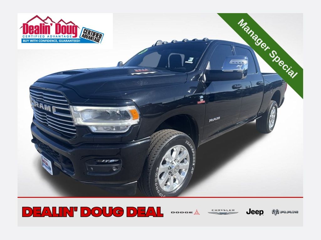 Diamond Black Crystal Pearlcoat 2024 RAM 3500 Pickup Truck Four-Wheel Drive 6-Speed Automatic