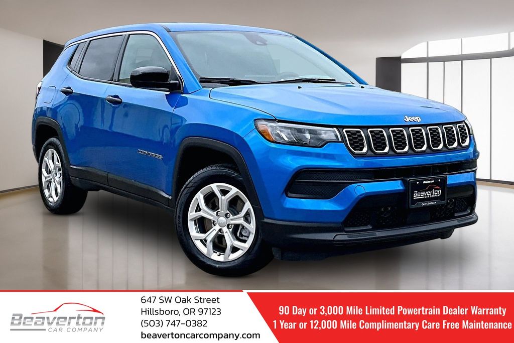 Hydro Blue Pearlcoat 2024 Jeep Compass SUV / Crossover Four-Wheel Drive 8-Speed Automatic