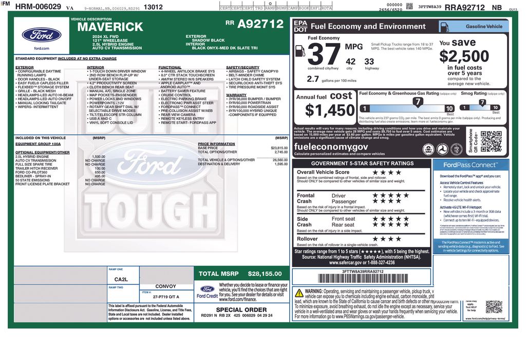 Used 2024 Black Ford XL image 7