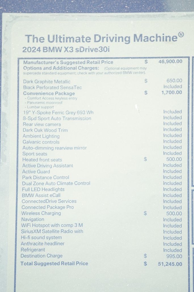 2024 BMW X3 sDrive30i 8