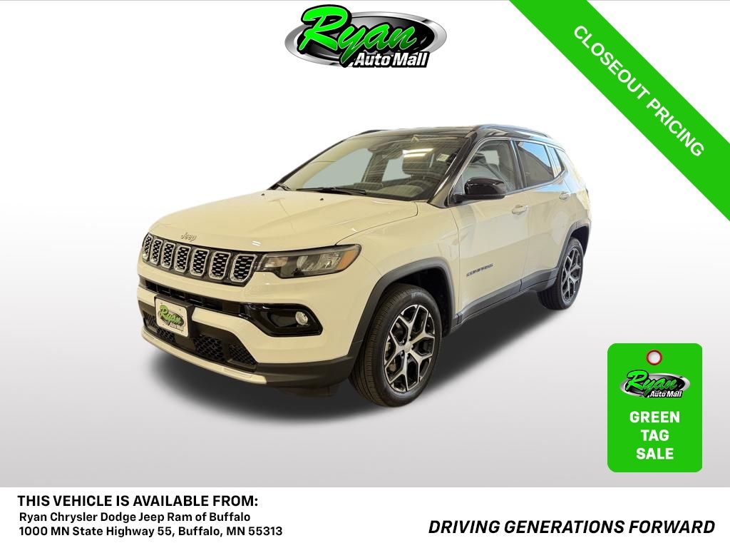 Bright White Clearcoat 2024 Jeep Compass SUV / Crossover Four-Wheel Drive 8-Speed Automatic
