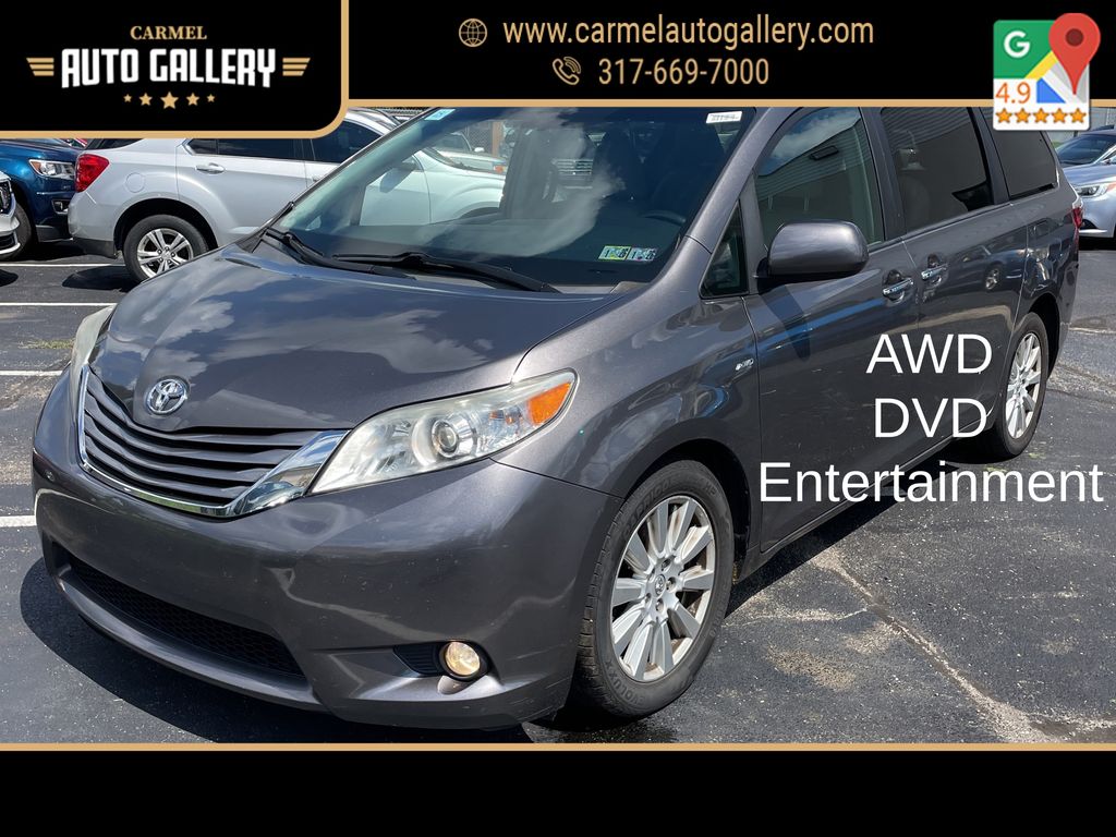 Predawn Gray Mica 2017 Toyota Sienna Minivan All-Wheel Drive 8-Speed Automatic