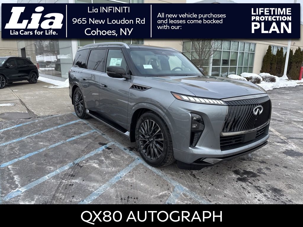 Dynamic Metal/Black Obsidian 2026 INFINITI QX80 Autograph 4WD SUV / Crossover All-Wheel Drive 9-Speed Automatic
