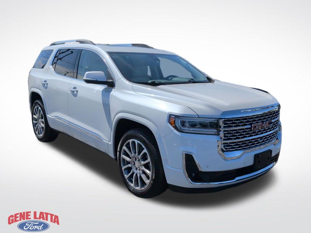 White Frost Tricoat 2023 GMC Acadia SUV / Crossover Four-Wheel Drive 9-Speed Automatic